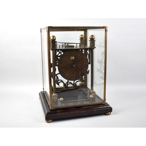 85 - A Late 20th Century Spherical Weight Clock with Twenty Chrome Balls which Travel on Feeding Rails, i... 