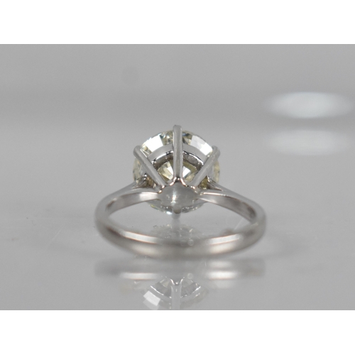 23 - A Round Brilliant Cut Diamond Solitaire Set in Unmarked White Metal, Mounted Stone Measurement of 10... 