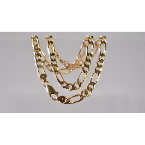 80 - An Italian 9ct Gold Figaro Link Necklace, Stamped 375 to Terminals, 46cms Long, 30.3gm