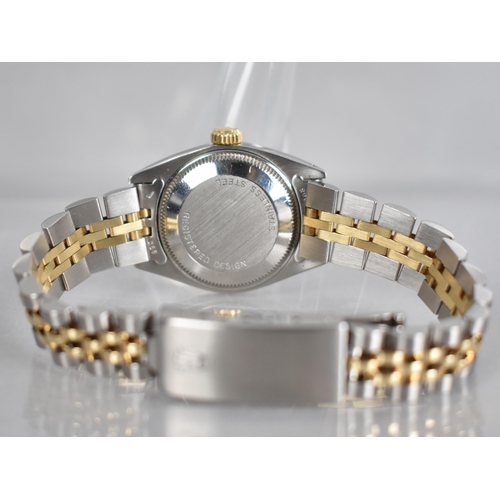 7 - A Ladies 18ct Yellow Gold and Stainless Steel Rolex Oyster Perpetual DateJust Superlative Chronomete... 