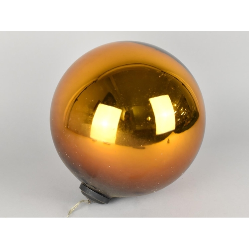 103 - A Very Large Gold Coloured Witches Ball, 27cm Diameter