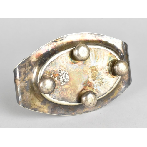 107 - A Walker & Hall Silver Plated Toast Rack to the Christopher Dresser Design Having Alphabetical Divid... 