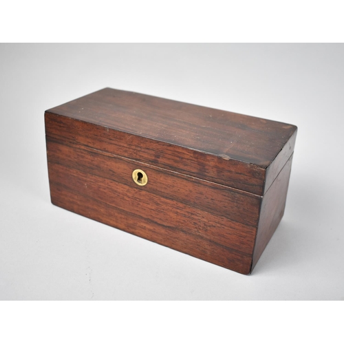 14 - A 19th Century Rosewood Work Box of Rectangular Form, 22cm Wide