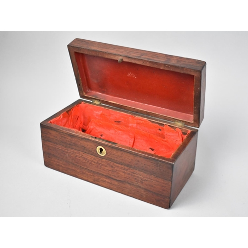 14 - A 19th Century Rosewood Work Box of Rectangular Form, 22cm Wide