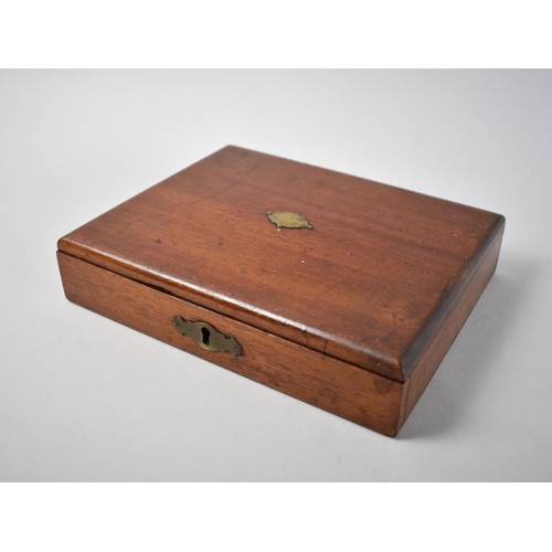 15 - A Late 19th/Early 20th Century Mahogany Paint Box Containing Six Glass Bottles for Body Colour, Hing... 