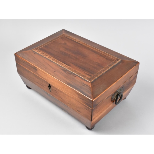 2 - A Late Victorian/Edwardian Inlaid Ladies Work Box, with Hinged Lid to Fitted Interior with Removable... 