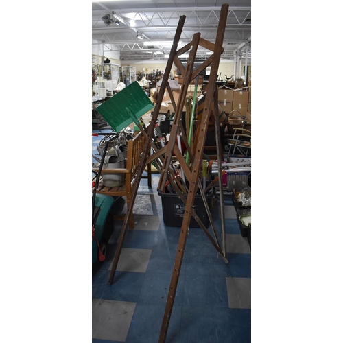 436 - A Vintage Folding Cantilever Easel Back