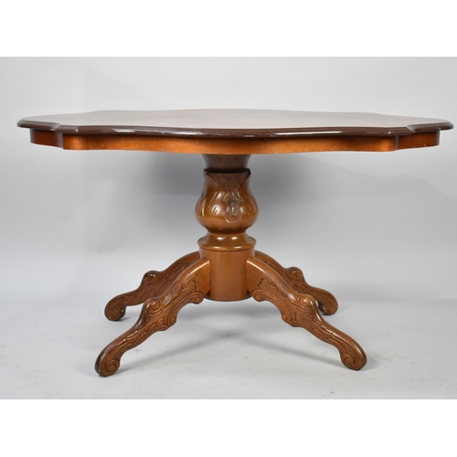 462 - An Inlaid Italian Shaped Oval Topped Coffee Table, 98cm wide