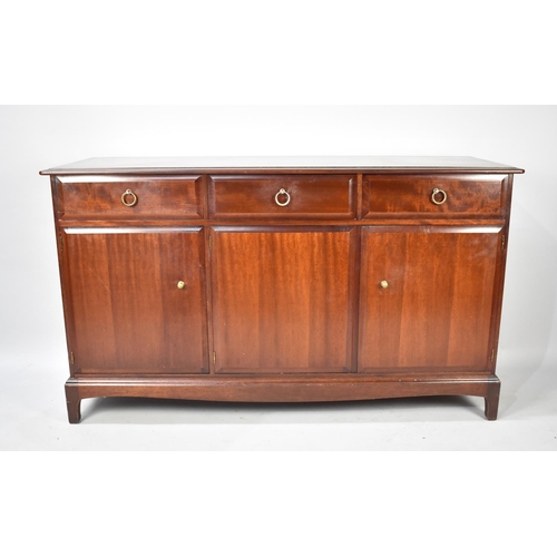 463 - A Stag Mahogany Sideboard with Three Drawers Over Cupboard, 141cm wide