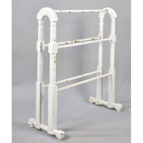 469 - A White Painted Edwardian Towel Rail, 67cm wide