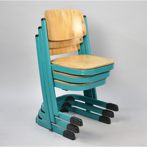 497 - A Set of Three Stacking Child's Chairs