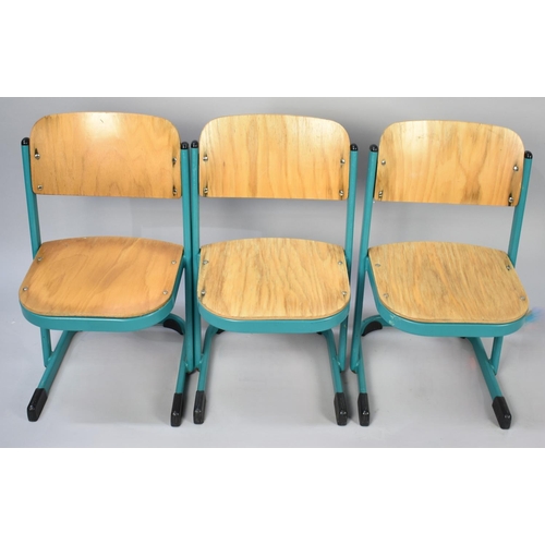 497 - A Set of Three Stacking Child's Chairs