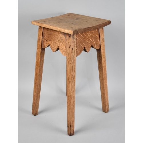 68 - An Edwardian Oak Small Square Topped Stand, 39cm High