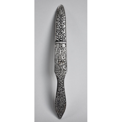 69 - A French Cast Metal Letter Opener Inscribed for A. Dalifol, Paris, 23.5cm Long