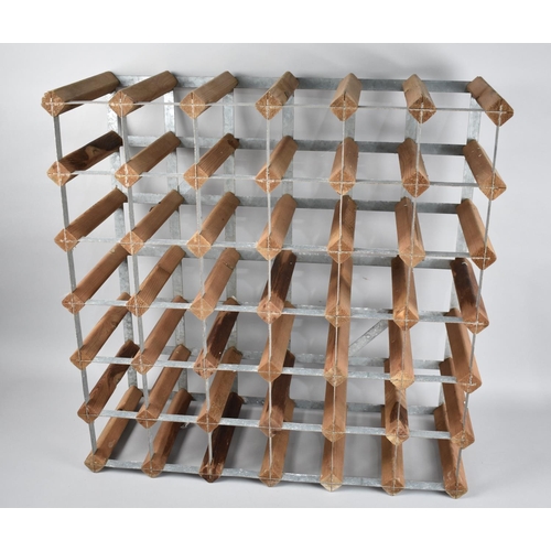 89 - A Mid 20th Century Thirty Six Bottle Wine Rack, 61cm Wide