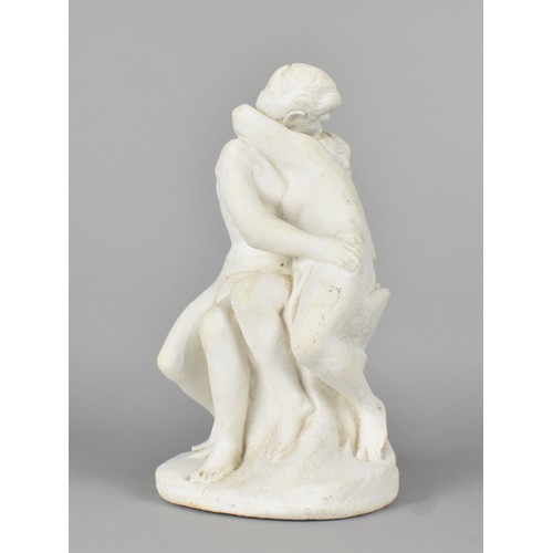 52 - A Cast Marble Effect Figure Group, The Kiss By Rodin, 22cm High