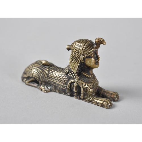 10 - A Cast Bronze Souvenir Sphinx Stamped with Registration Mark Dated 1861 Linking it to the Great Exhi... 