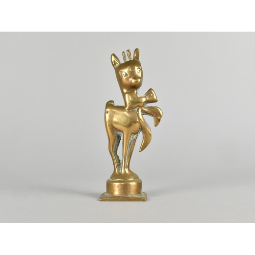 16 - A Bronze Study of the Babycham Chamois, 15cm High