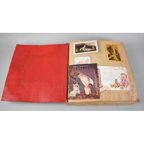 222 - A Large Scrapbook Containing the Birthday Cards Received by 