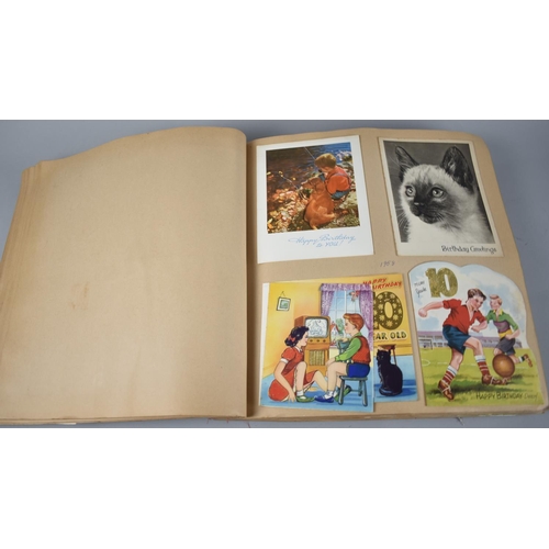 222 - A Large Scrapbook Containing the Birthday Cards Received by 