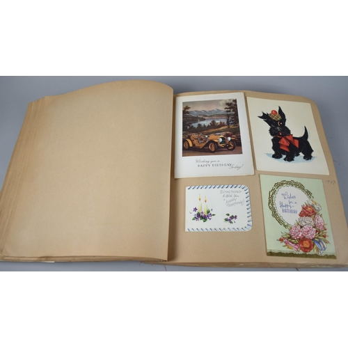 222 - A Large Scrapbook Containing the Birthday Cards Received by 