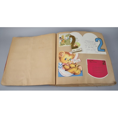 222 - A Large Scrapbook Containing the Birthday Cards Received by 