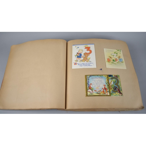 222 - A Large Scrapbook Containing the Birthday Cards Received by 