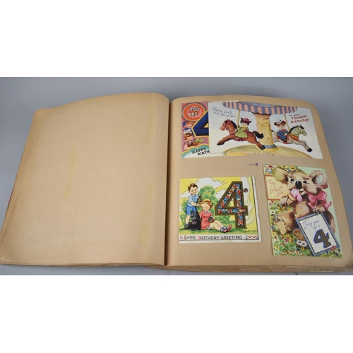 222 - A Large Scrapbook Containing the Birthday Cards Received by 