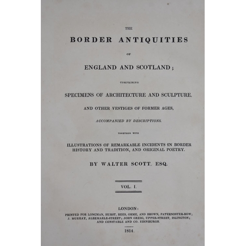 227 - Two Bound Volumes, Border Antiquities of England and Scotland by Sir Walter  Scott, Published 1814 (... 