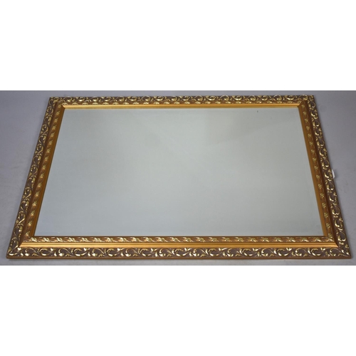 236 - A Large Rectangular Gilt Framed Mirror, 74x105cm