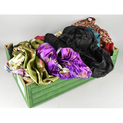 247 - A Box Containing Various Silk and Other Clothes