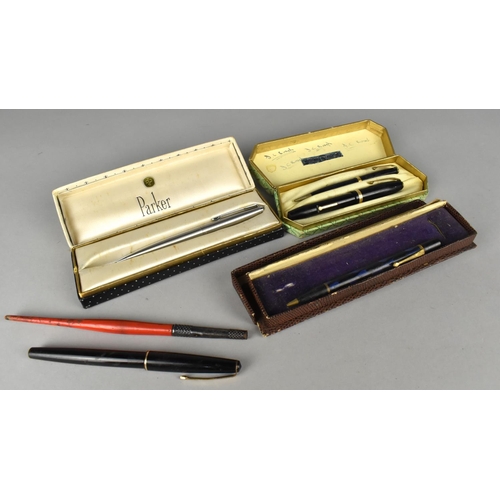 267 - A Collection of Various Vintage Pens to Include Conway Stewart Fountain Pen with 14ct Gold Nib