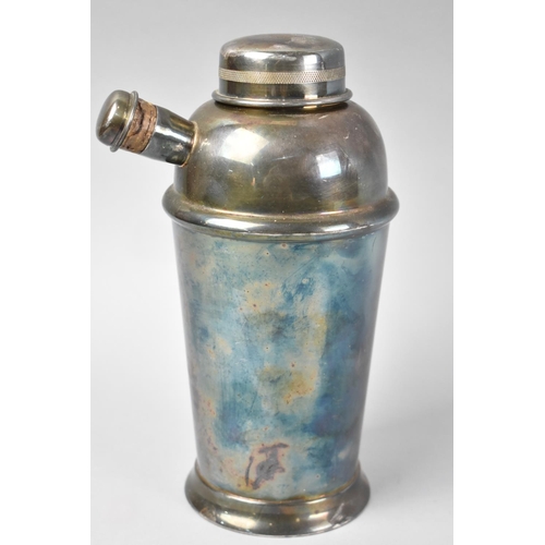 40 - An Edwardian Silver Plated Cocktail Shaker/Jug, 21cm high