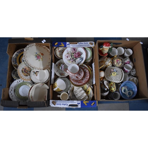 434 - Three Boxes of Various Ceramics to Comprise Plates, Ornaments etc