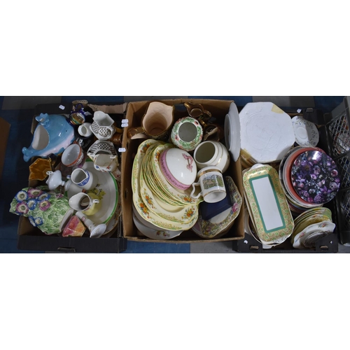 435 - Three Boxes of Various Ceramics to Comprise Plates, Jugs etc