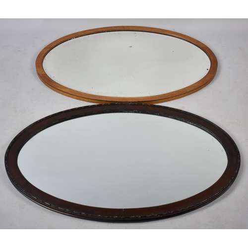 505 - Two Vintage Oval Wall Mirrors, 98cm wide