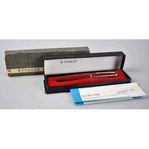 54 - A Cased Parker Ink Pen and a Sheaffer Stainless Steel Pen and Pencil Set