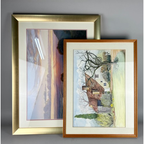 519 - A Framed Limited Edition Print, Tamborine Sunset by Kerry Nobbs, 17/40, Subject 59x39cm Together wit... 