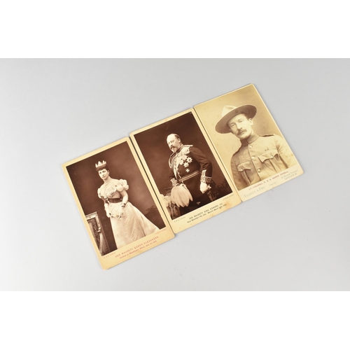 124 - A Collection of Three Late Victorian Photographs of Lieutenant Colonel Baden Powell, King Edward VII... 