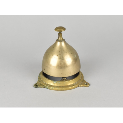 17 - A Vintage Brass Countertop Reception Bell, Working Order