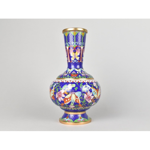 21 - A Modern Chinese Cloisonne Enamel Vase, 21cms High