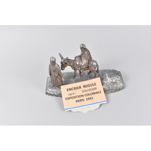 52 - A Novelty French Religious Desktop Ink Stand, A Souvenir of The Paris Colonial Exposition 1931 in th... 