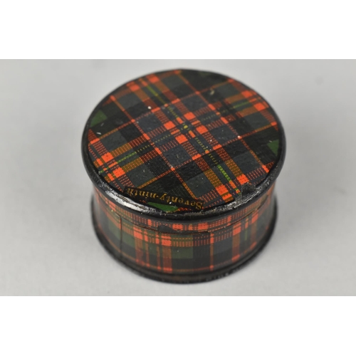 63 - A Collection of Four Tartan Ware Circular Lidded Boxes