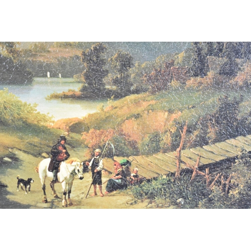 265 - A Large Gilt Framed Textured Print, Subject 89x59cm