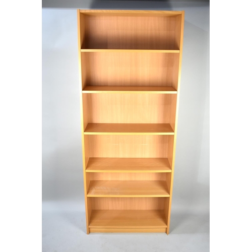 481 - A Modern Five Shelf Adjustable Bookcase, 80cms Wide