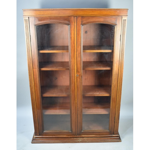 494 - A Late Victorian/Edwardian Mahogany Glazed Bookcase, 100cms Wide