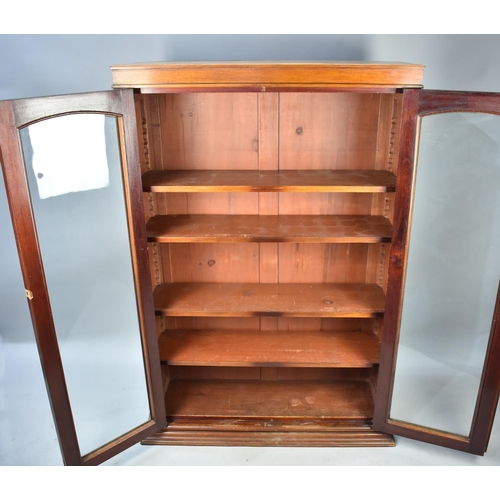 494 - A Late Victorian/Edwardian Mahogany Glazed Bookcase, 100cms Wide