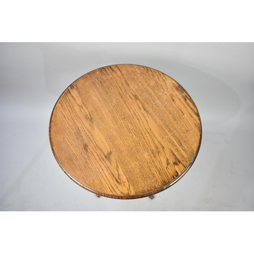 495 - A Late 20th Century Oak Circular Coffee Table, 59cms Diameter