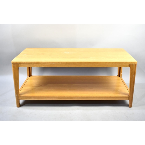 506 - A Modern Rectangular Two Tier Coffee Table, 110x55cms