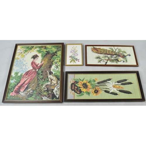 514 - A Collection of Four Framed Tapestries